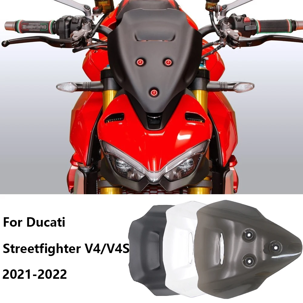 

New For DUCATI Streetfighter V4 V4S 2020 2021 Motorcycle Accessories Windscreen Windshield Viser Baffle VIsor Wind Deflectors