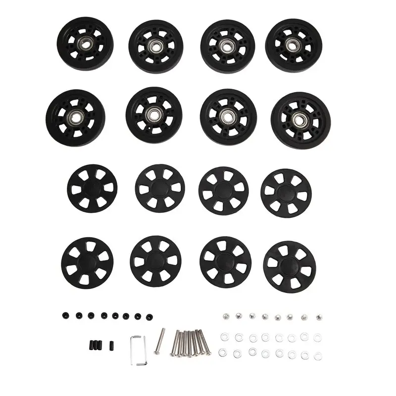 abmh-交換用トラベルスーツケースキャスター8個セット-55x12mm-低騒音ローリングベアリング付き