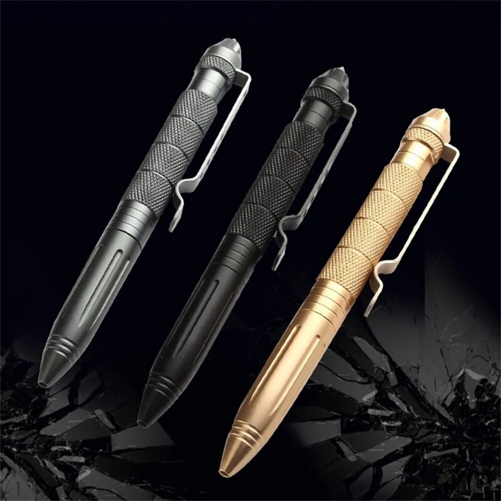 

Multi Functional Tactical Pen High Quality Steel Anti Skid Portable Self Defense Pen Aluminum Glass Breaker Survival Tool