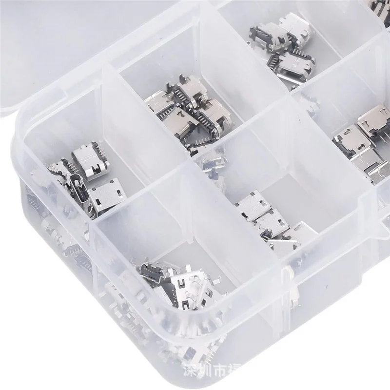 50PCs/100 pièces 10 Spécifications MicroUsbUSBBoxedMINIAndroid Téléphone Prise De Charge