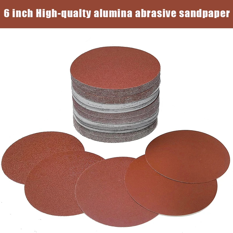 

20 шт. шлифовальные диски, 6-дюймовая наждачная бумага с крючком и петлей, зернистость 40-2000, для произвольной орбитальной шлифовальной машины, аксессуары для полировки дерева, аксессуары для Dremel