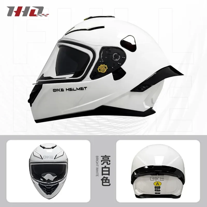 

All-Season Dual Visor Anti-Fog Bluetooth Full-Face Motorcycle Helmet for Men and Women