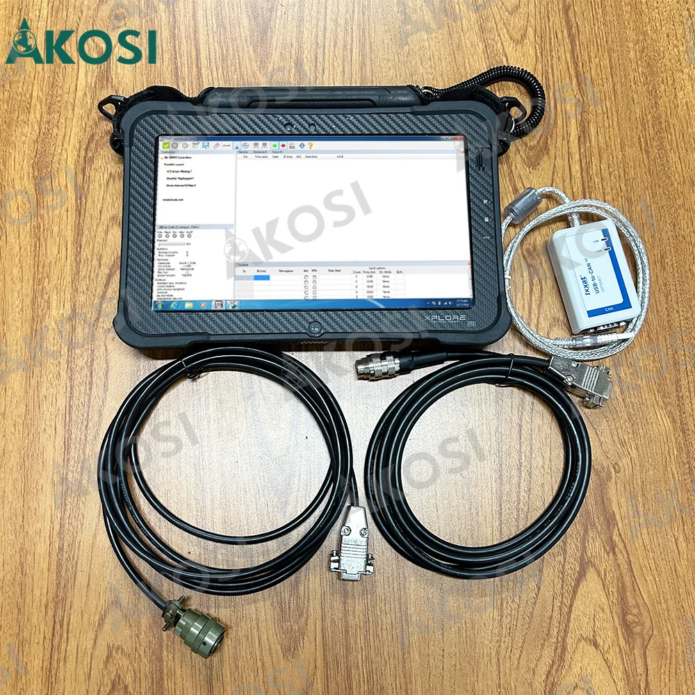 New USB-to-CAN V2 Diasys compact and Xplore Tablet for MTU IXXAT Construction Machinery Vessel ECU Engine Diagnostic Tool