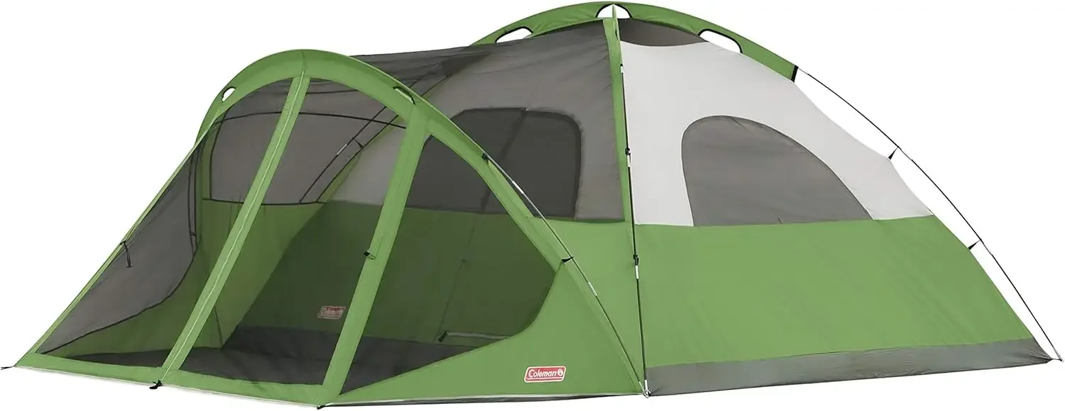 Coleman Evanston Screened Camping Tent, 6/8 Person Weatherproof Tent with Roomy Interior Includes Rainfly, Carry Bag, Easy Setup