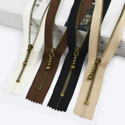 5Pcs Metal Zippers for Sewing 15/20/30/40cm 3# Close-End Decorative Bag Zipper Closure Zip Repair Kit DIY Accessories