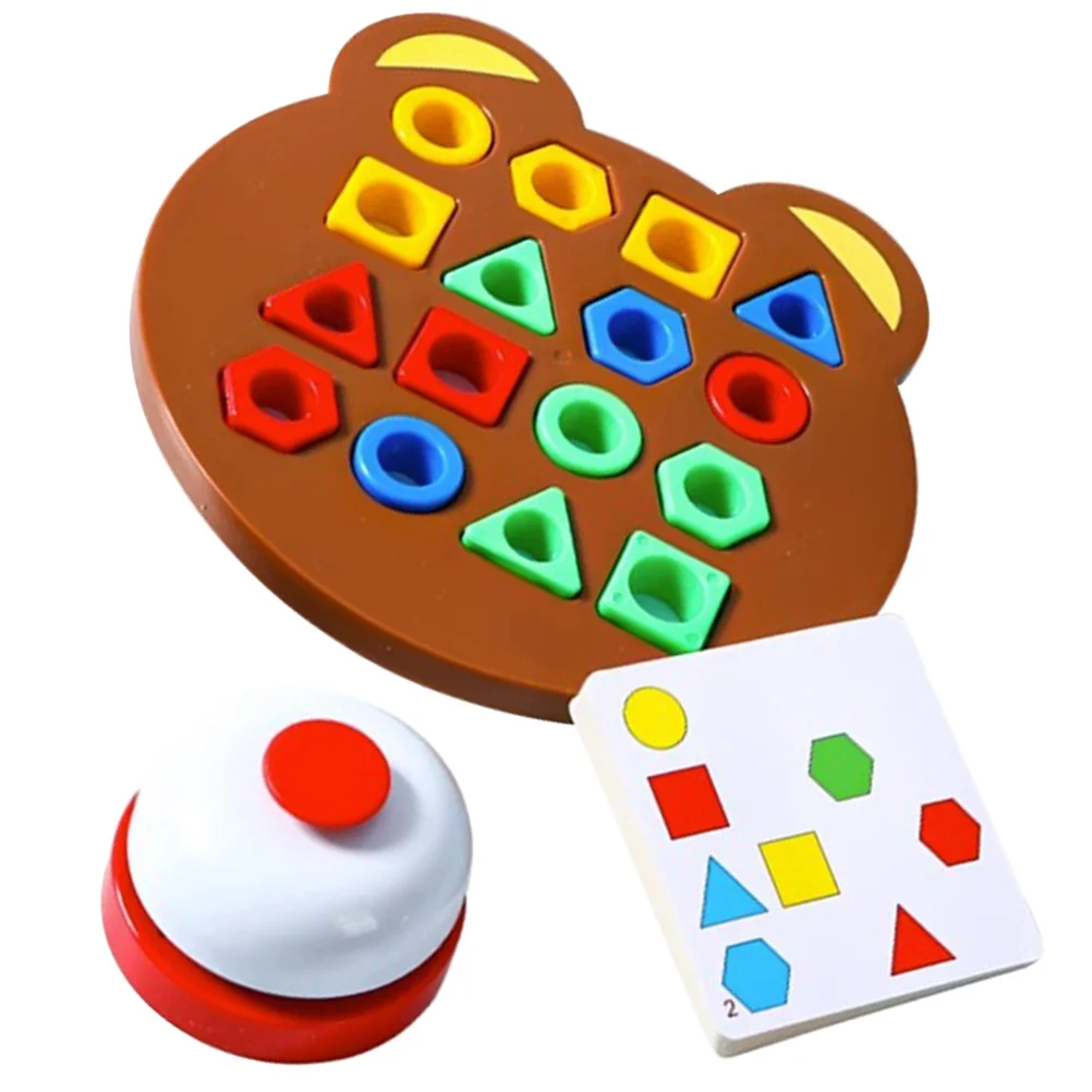 1 Satz Brettspiele in geometrischer Form für Kleinkinder, farblich passendes Lernspielzeug, Sortieraktivität für Kinder von 1–3 Jahren, früh