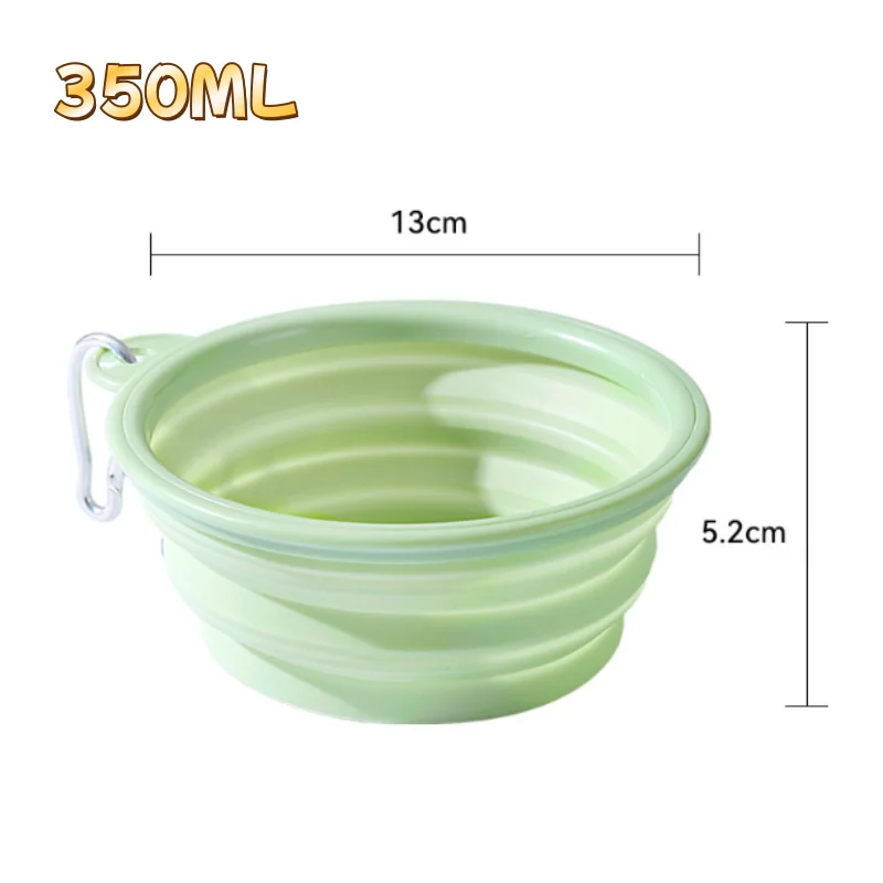 Tragbare 350ML Zusammenklappbare Haustier-Schüssel Faltbare Hunde- und Katzen-Wasserschale Reise-Outdoor-Welpen-Trink- und Fütterungsschüssel – Detail 8