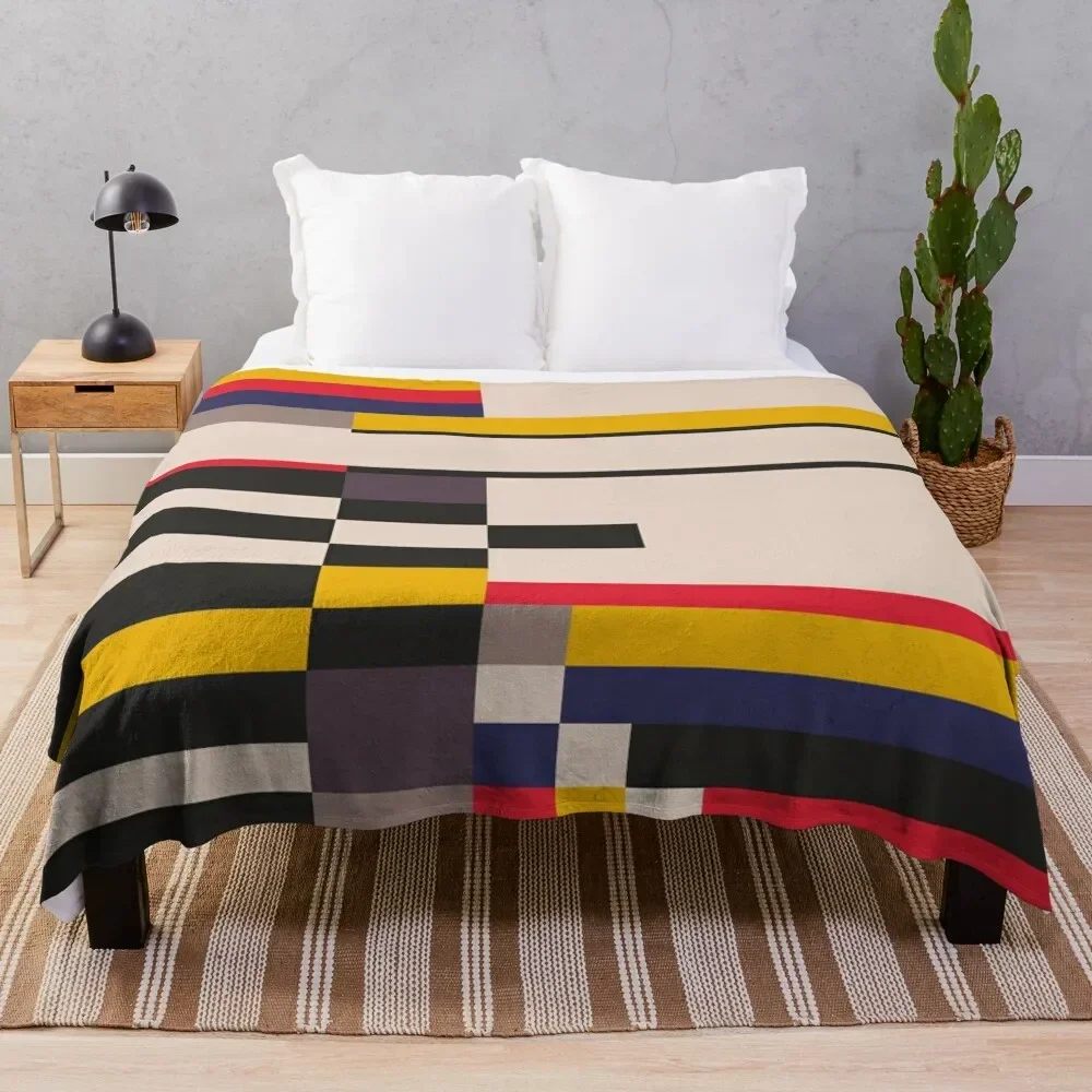 Geometric design - Bauhaus inspired Throw Blanket Beach Blankets Sofas Of Decoration warm winter decorative Furrys Blankets