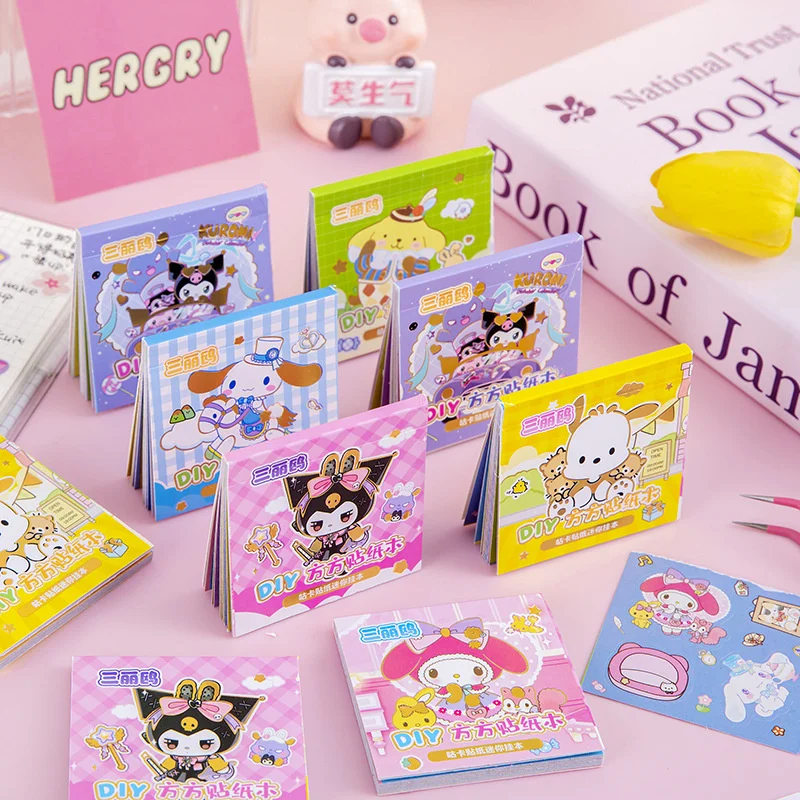 Imagem -03 - Adesivo Decorativo Sanrio para Diário Kuromi Melody Cinnamoroll Pochacco Bonito Scrapbooking Álbum Etiqueta Vara 12 Pcs Lot