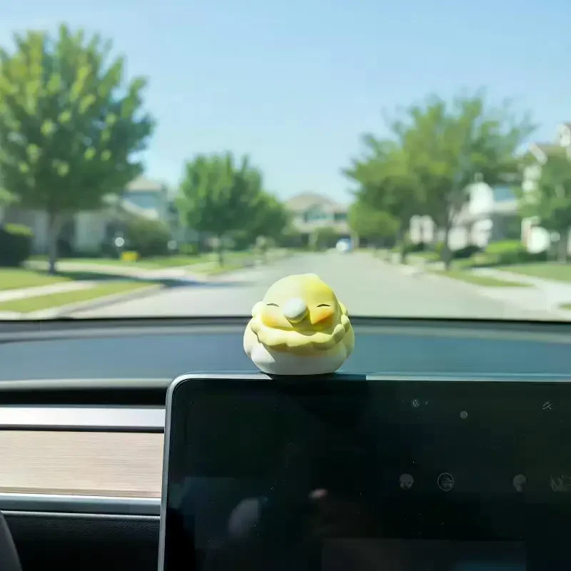 1PCS Resin Bird Figurine Computer Monitor Decor,Cute Mini Bird Statues For Car Dashboard,Funny TV/Photo Frame Decorations