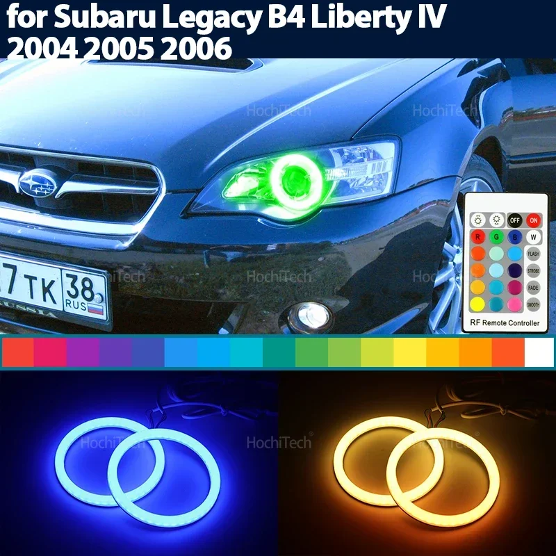 

16-Color RGB Cotton LED Angel Eyes Ring Remote Control Kit for Subaru Legacy B4 Liberty IV 2004 2005 2006 Accessories
