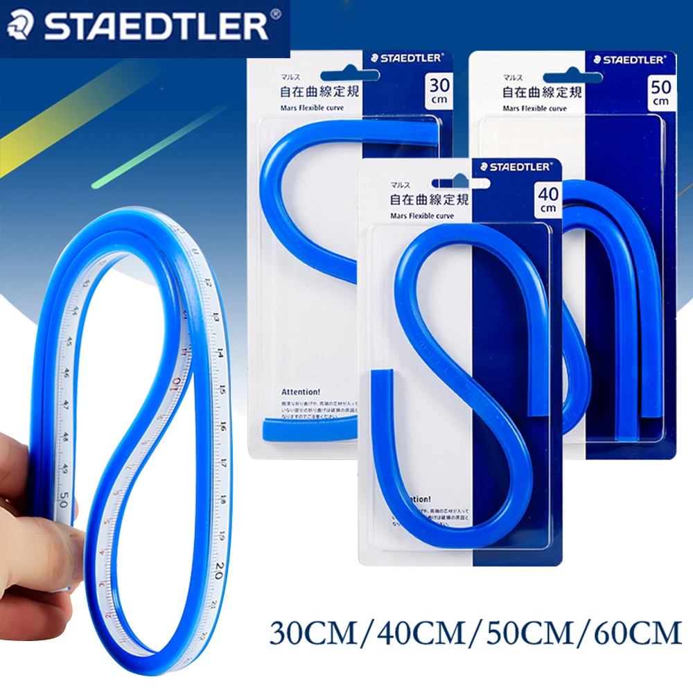 

Немецкая линейка STAEDTLER с произвольной кривой, 30/40/50/60 см, креативное школьное создание, художественная живопись, инструмент для рисования, офисные принадлежности