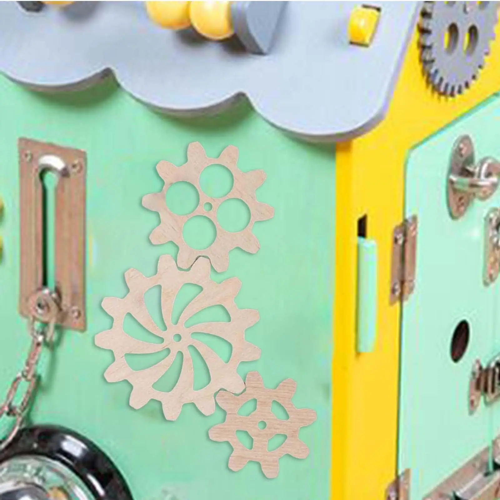 บอร์ดกิจกรรม DIY อุปกรณ์เสริม เกียร์ ของเล่นเสริมพัฒนาการ เกมฝึกทักษะการเรียนรู้