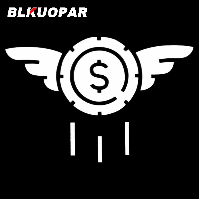 BLKUOPAR for I Love Money Car Sticker Occlusion Scratch Graphics Decal Personality Motorcycle Surfboard Trunk Car Accessories