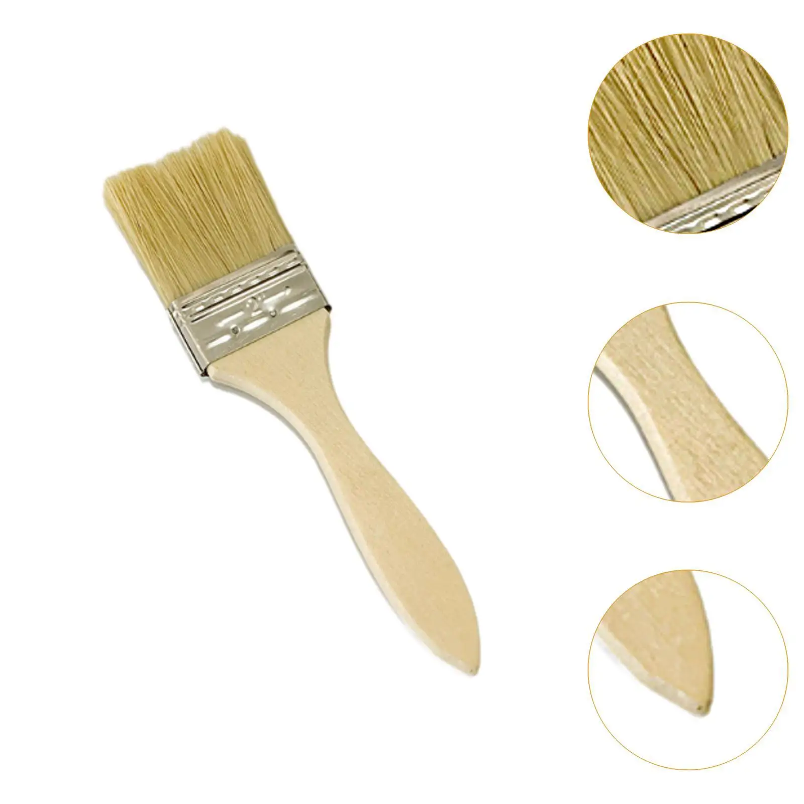 Бытовая кисть для рисования с деревянной ручкой, кисть для пятен, лака, заборов