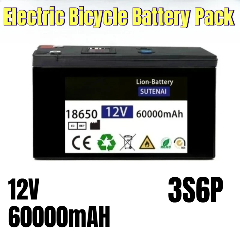 

12V 60000mAH 3S6P 18650 Electric Bicycle Battery Pack