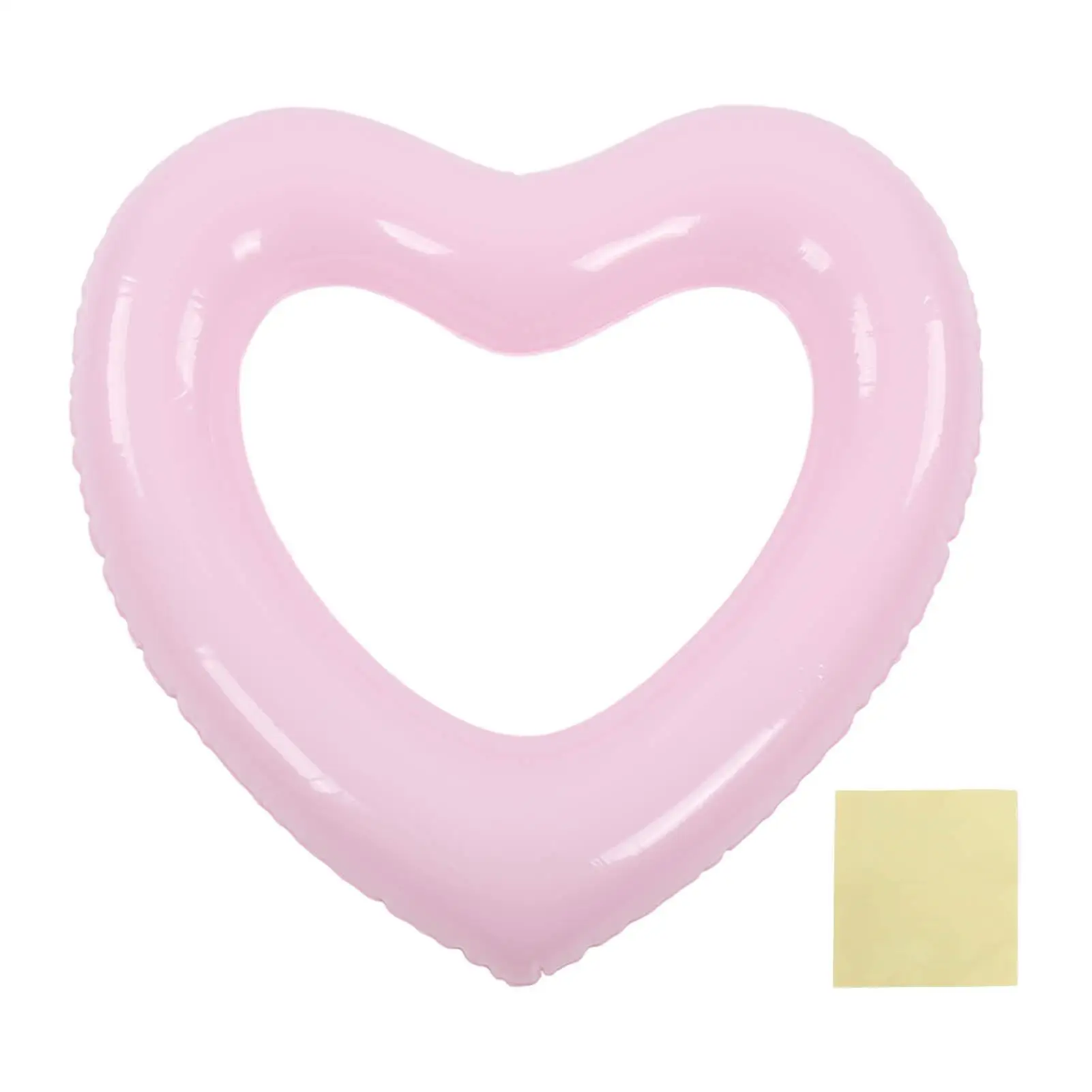 

45cm Heart-Shaped Kids Inflatable Pool Float - Thick PVC Swim Circle for Beach & Pool Parties