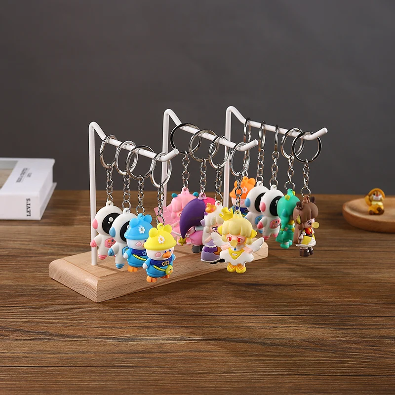 

Keychain Display Stand Wood Base Jewelry Organizer for Bracelet Metal Jewelry Storage Rack for Hook Earring Pendant Necklace