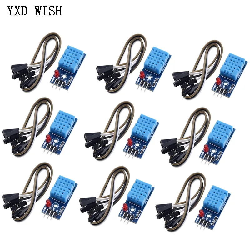 10PCS DHT11 Digital Temperature&Humidity Sensor Module Board 3.3-5V 3 Wire High Precision Ultra-low Power Module For Arduino