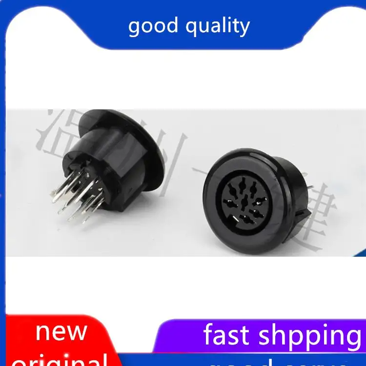 10pcs original new DS-8-07a square SD large terminal connector, large 8-core 9-pin socket, 8PIN pin DIN female base