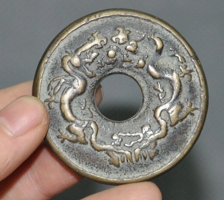 45 mm old Chinese dynasty bronze wealth coin Money coins currency monetary