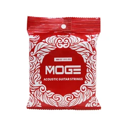 MOGE GR12 012-053 Acoustic Guitar Strings Pure Copper Hexagonal Carbon Steel Core Coating Musical Instruments Accessories Parts