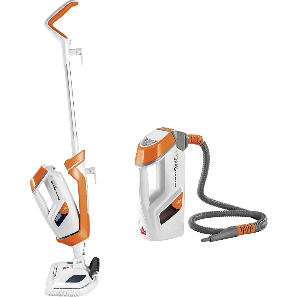 PowerFresh Lift-Off Pet 2-in-1 Steam Mop, Steamer, Tile, Bathroom, Hard Wood Floor Cleaner, Orange