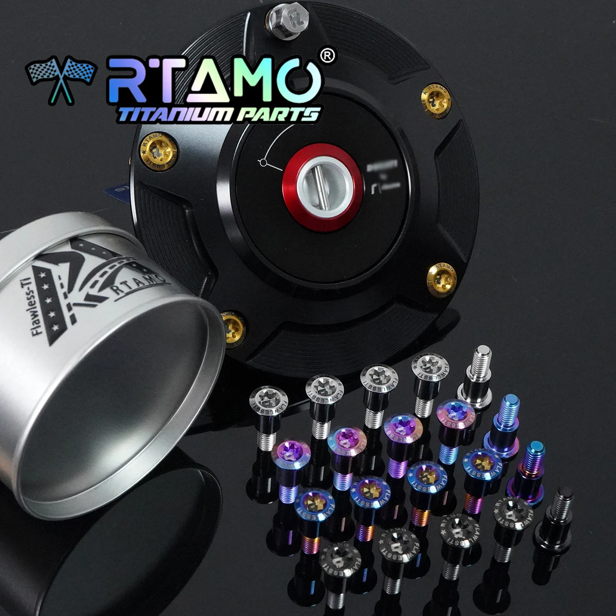 RTAMO Gr5 Titanium Oil Tank Bolt M5X18 Fit for Ducati V4 by RIZOMA