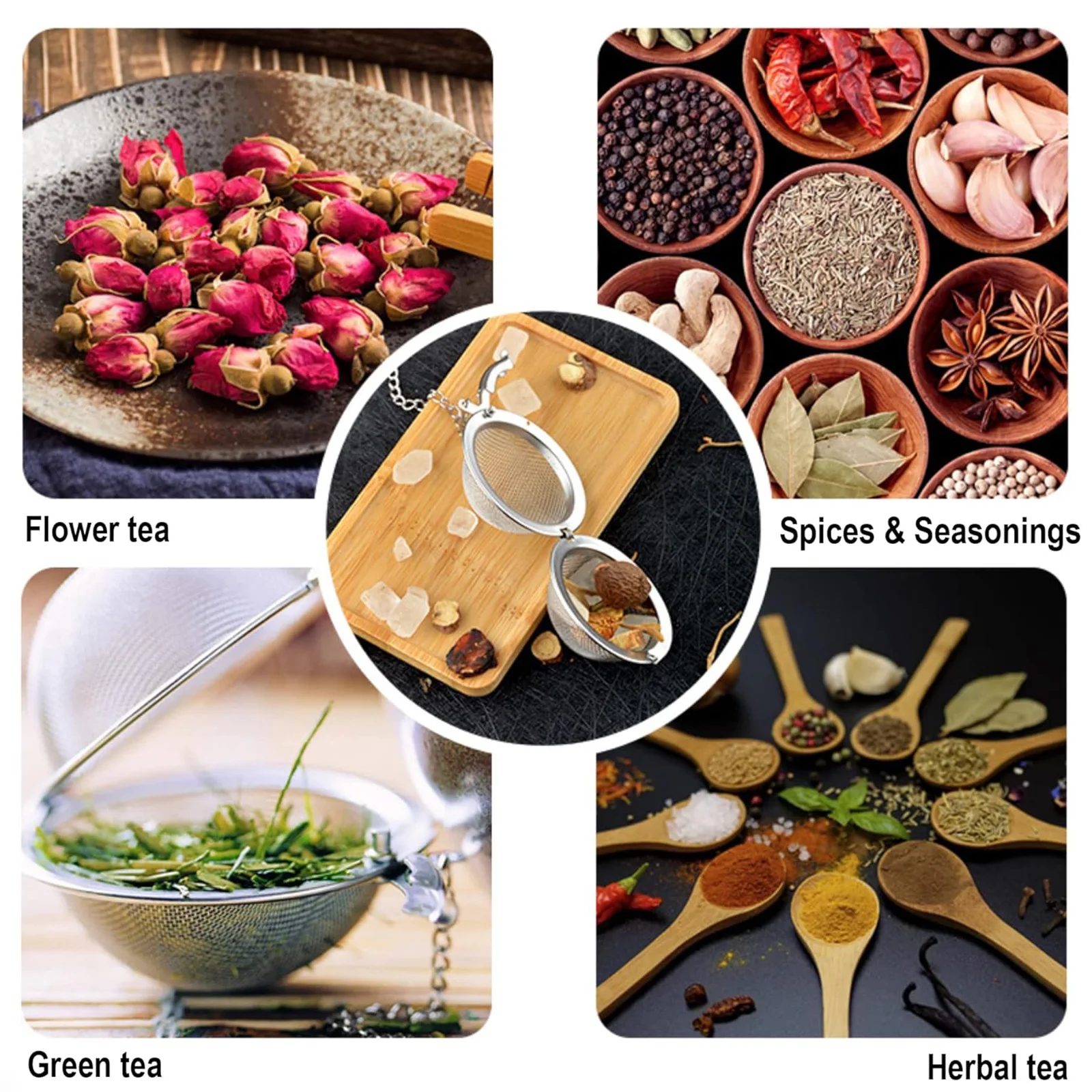 مصفاة الشاي، مصفاة شاي أوراق الشاي السائبة مع دلاية على شكل فراشة اليعسوب المصنوعة يدويًا، كرة شاي، فلتر شاي، مصفاة شاي #5