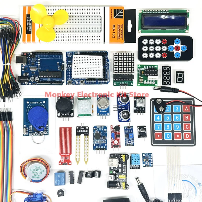 Volledige versie Starter Learning Kit voor R3 Board Programmering Project DIY Elektronica Laboratorium Smart Beginner Kit voor R3 IDE