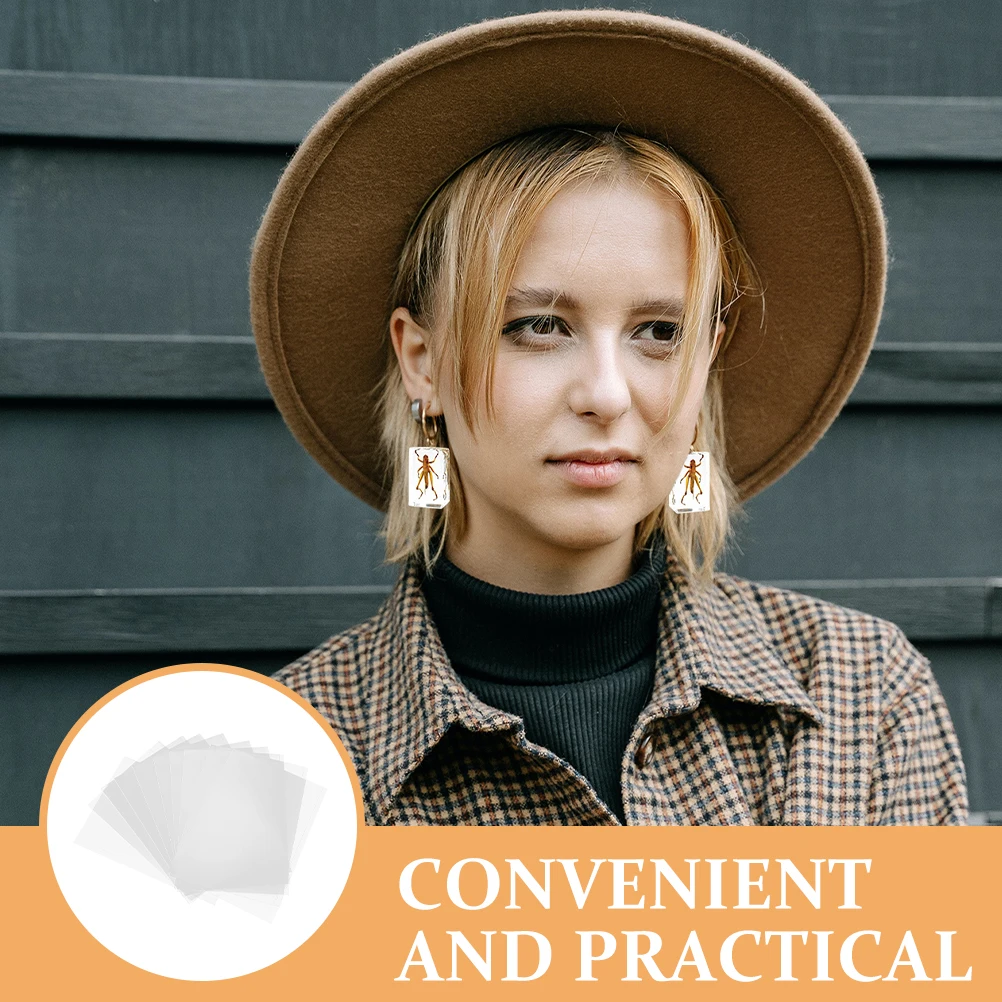 

20Pcs Epoxy Plastic Film Clear DIY Making Sheets Resin Jewelry Molds Durable Versatile Crafting Supplies DIY Plastic Sheet