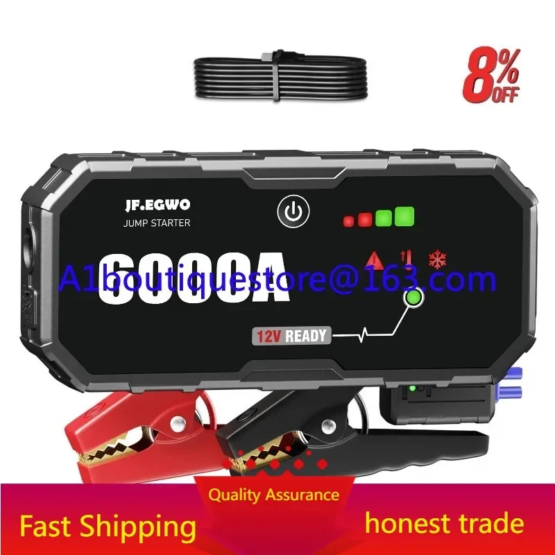 6000A Mini Portable Emergency Car Battery Charger Jumper Start 22000Mah 12V Jumper Start Power Supply