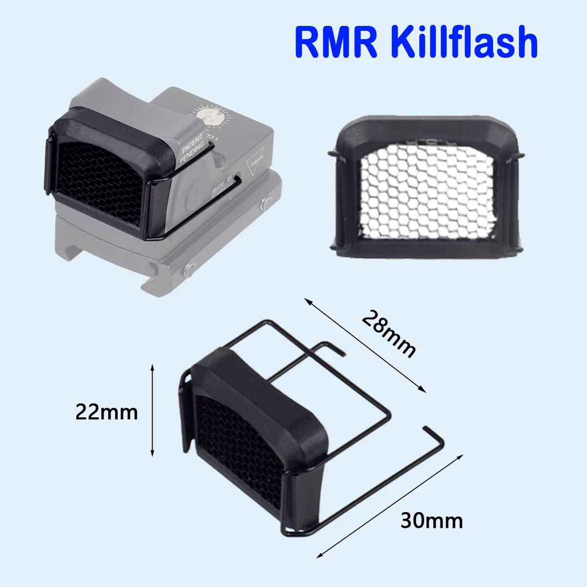 RMR Scope Mount Killflash Protective Lens Honeycomb Metal Mesh Protector Cover Sight Cap for RMR Red Dot Sight Accessories