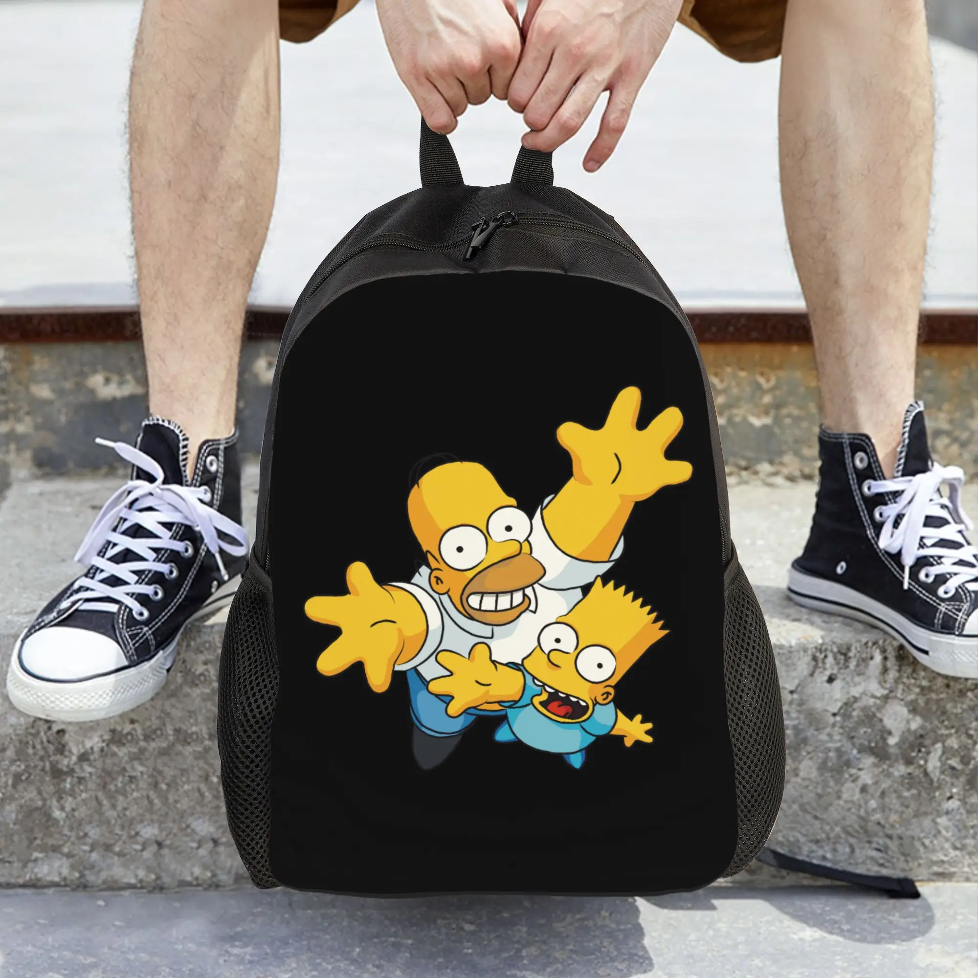 

Женский рюкзак с рисунком S-Simpsons, повседневная школьная сумка Mochila, рюкзак для ноутбука, подростковый дорожный рюкзак