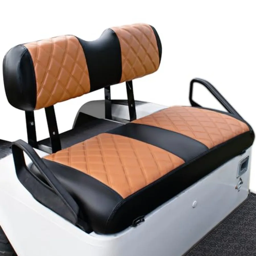 

Комплект чехлов для сидений гольф-кара Diamond, подходит для EZGO TXT 1994-2013/EZGO RXV, стандартные передние сиденья OEM, виниловые чехлы для гольф-кара