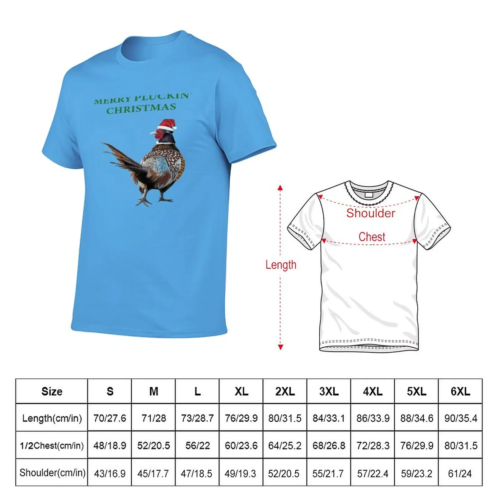 Merry plucking Christmas Pheasant - Festive pheasants - game bird- Christmas Pheasant art - Christmas bird T-Shirt