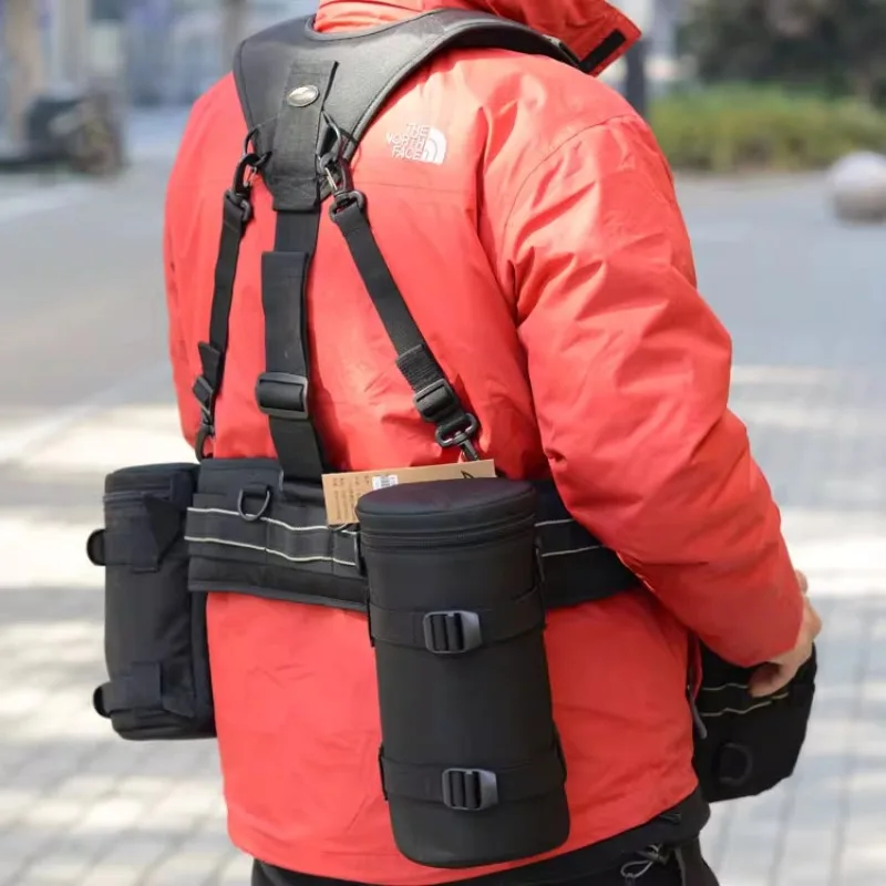 tool belt Bag Double Shoulder Photography Camera Strap Multifunctional Decompression Lens Tube Waist Fast Hanging SLR Camera