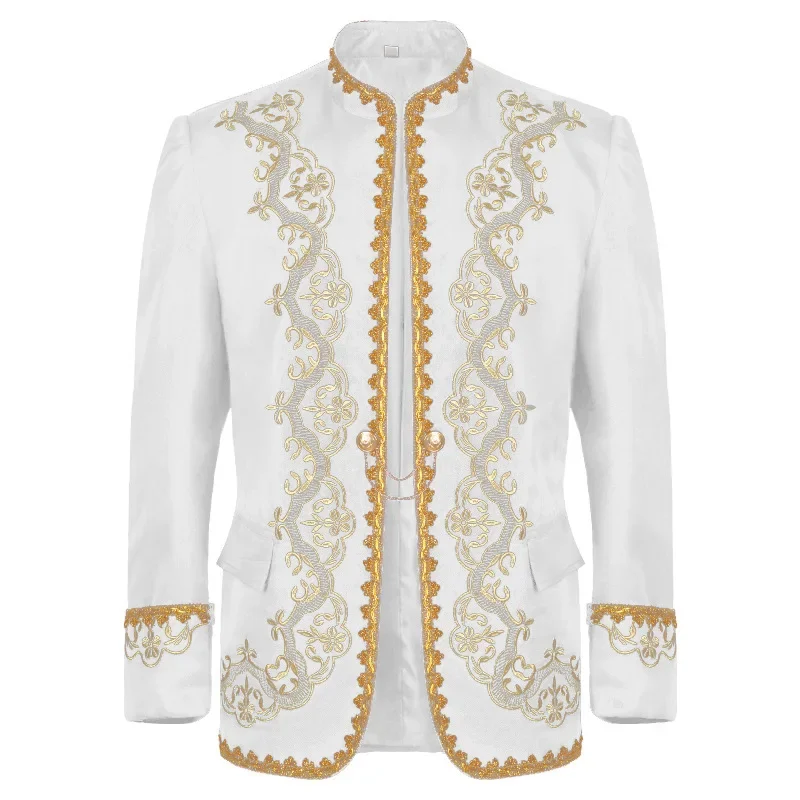2025 Europe and USA  Gold-encrusted Court Dress Jacket for Men and Women,medieval Prom Performance Clothing,Halloween Costumes - Image 2