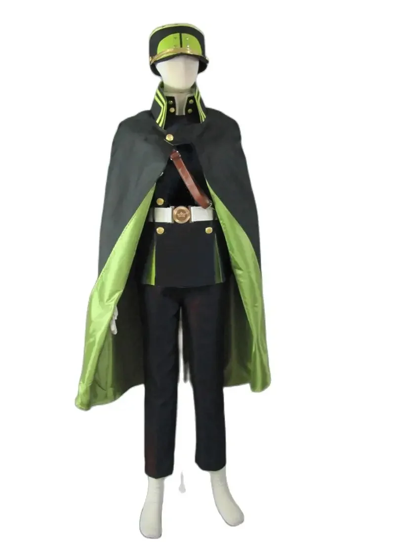 

Unisex Anime Cos Yuichiro Hyakuya Cosplay Costume Army Suit Sets Custom Size