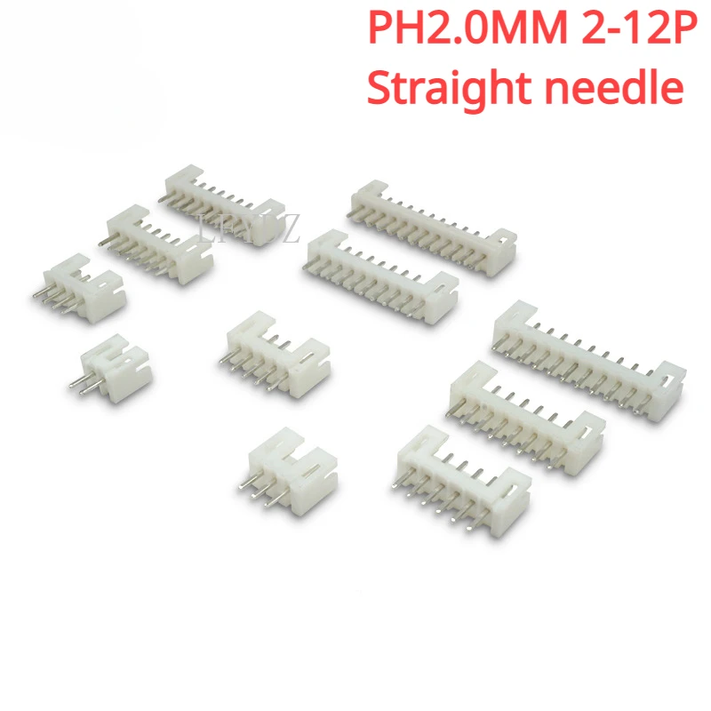 

50pcs Straight Needle Ph2.0mm Pitch 2.0 Straight Leg Socket 2p3p4p5p6p7p8p-16p Terminal Connector Plug