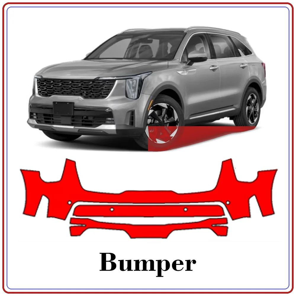 For KIA Sorento 2024-2025 Precut TPU Paint Protection Film PPF Front Bumper Kit Clear Bra Stone Guard EU UK