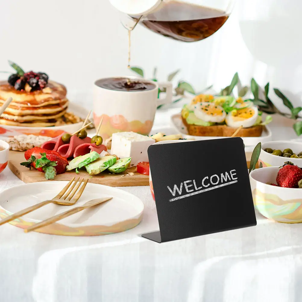 10Pcs PVC Chalkboards Food Signs Mini Blackboards Multifunctional Desktop Blackboards Message Boards for Home Cafe Bakery Menu - view 2