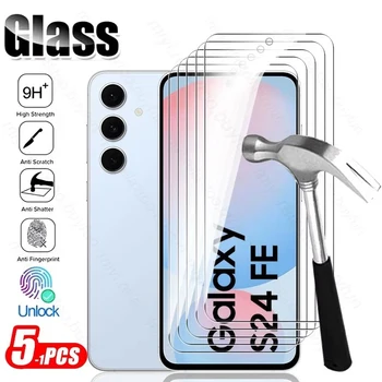 5-1Pcs 9H Premium Tempered Glass for Samsung Galaxy S24 FE/S25 FE/S26 FE 5G S24FE S25FE S26FE Screen Protector HD Film Cover 1