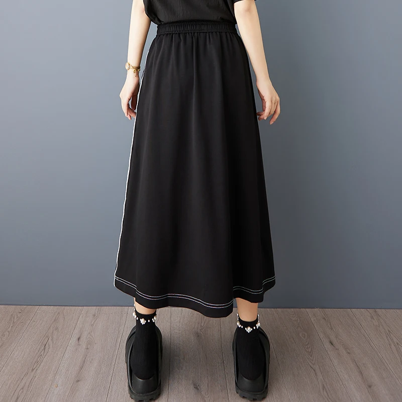 تنورة فضفاضة تناسب Faionable مع تنورة على شكل حرف A متوسطة الطول بتصميم غير متماثل من Mountain Sle متعددة الاستخدامات