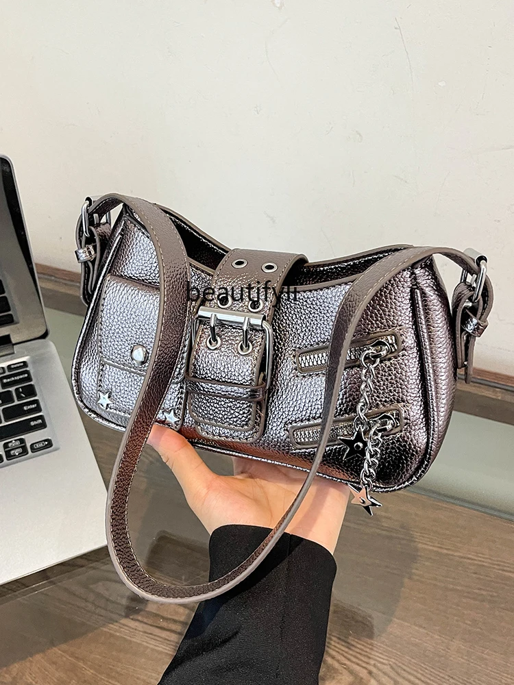 

Fashion Trend Dumpling Bag Women's Korean-Style Simple All-Match Shoulder Bag Summer Niche Casual Messenger Bag