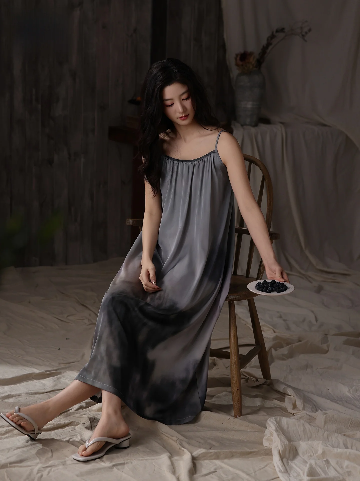 2026-new-ice-silk-cool-feeling-strap-sleep-dress-women-summer-mid-length-thin-home-clothes-polyester-fiber-comfortable-homewear