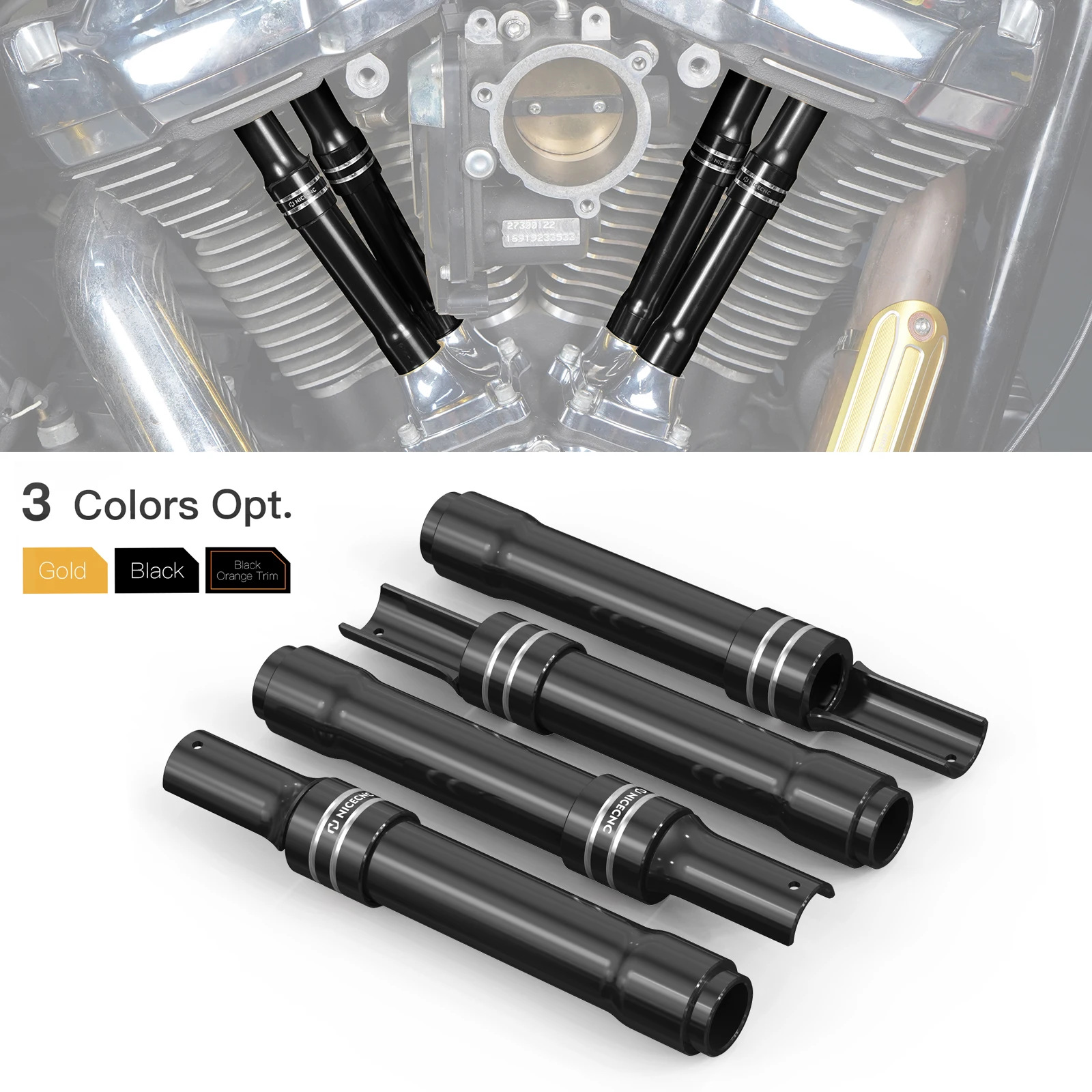 For Harley Fat Boy FLFBS 114 FLFB 107 Pushrod Cover For Harley Street Glide FLHX Road King Electra Glide Ultra Limited 2017-2014