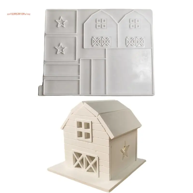 

Creative Silicone House Display Ornament Molds Set For DIY Holiday Decoration