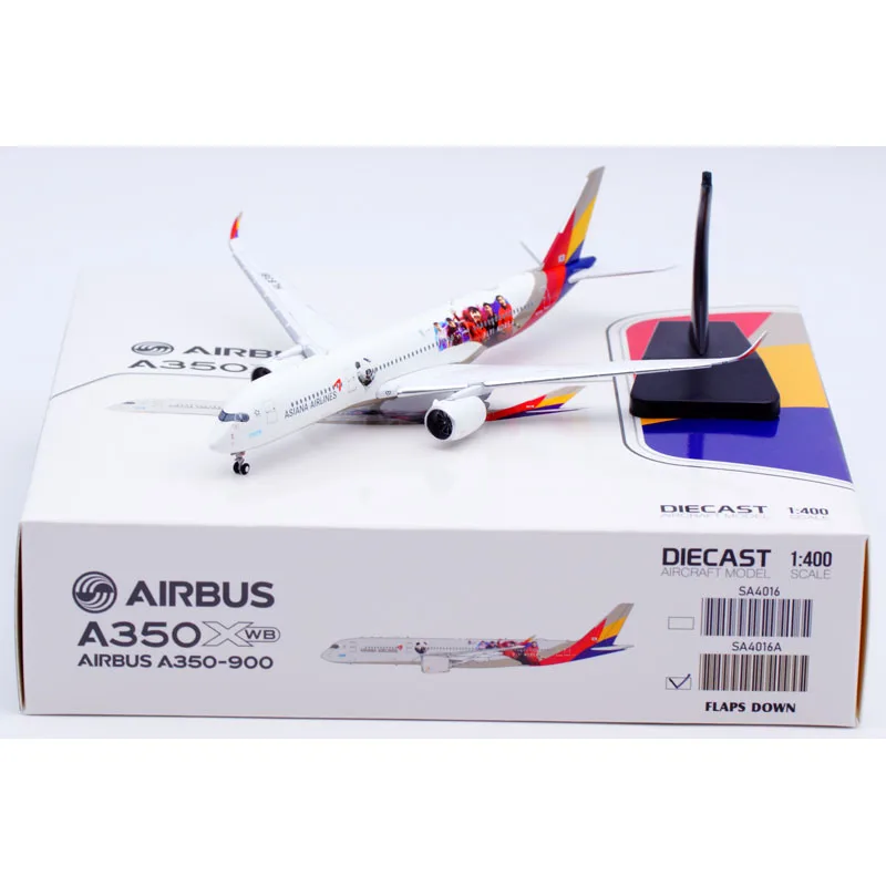 

SA4016A Alloy Collectible Plane Gift JC Wings 1:400 Asiana Airlines Airbus A350-900XWB Diecast Aircraft Model HL8381 Flaps Down