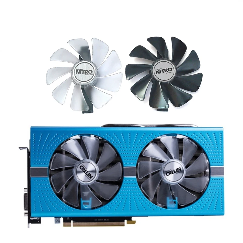 CF1015H12D FD10015M12D RX 590 580 570 480 470 GPU Fan, Replacement Sapphire RX 590 580 570 480 470 NITRO Special Edition Fan